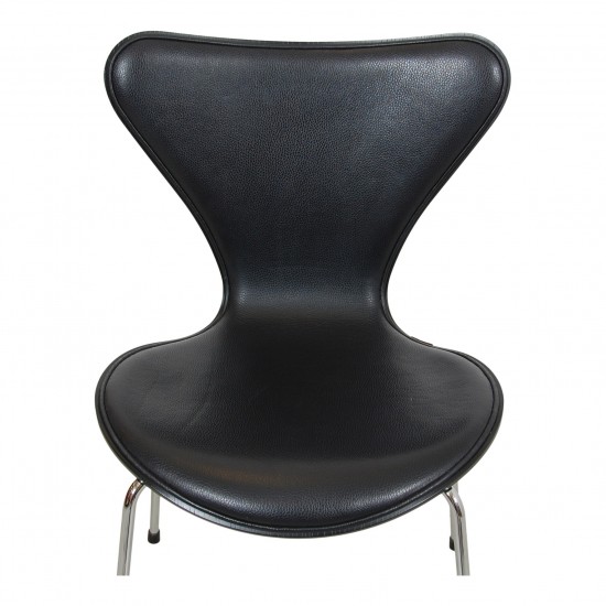 Arne Jacobsen syver stol Sort lacur Ask sort l der